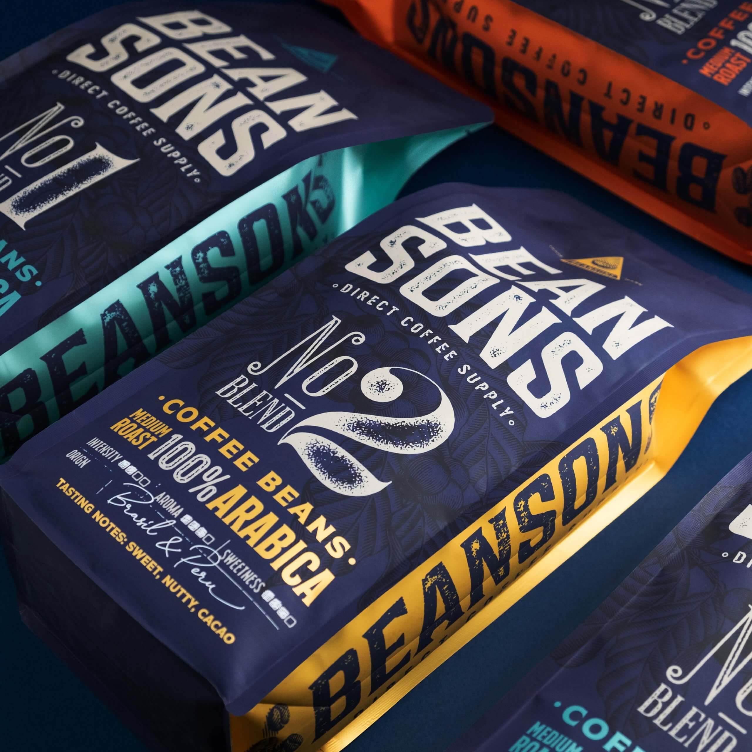 Beansons Coffee Branding and Packaging Design